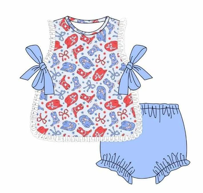 4th of July boots bloomer set (Preorder ETA May)