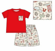 Western wear boy short set (Preorder ETA May)