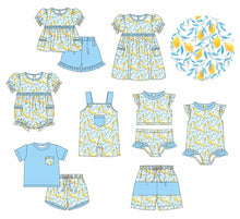 Load image into Gallery viewer, Blue lemon vine dress (Preorder ETA June)
