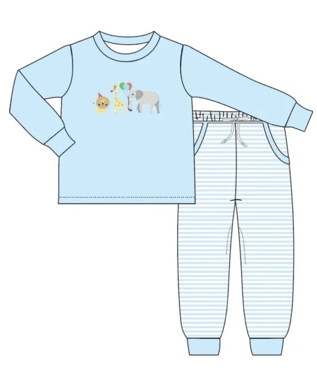 Birthday animals boy pant set EXTRAS (Preorder ETA August)