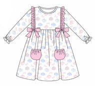 Pink and Blue floral pumpkin dress EXTRAS (Arriving in August)