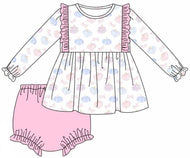 Pink and Blue floral pumpkin bloomer set EXTRAS (arriving in August)