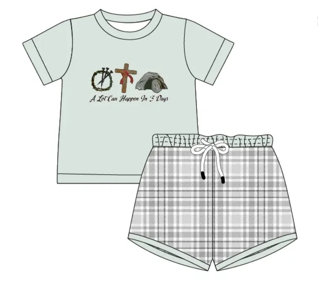 Three Days boy short set (Ships from supplier April 4th)