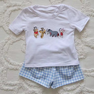 Forest friends boy short set