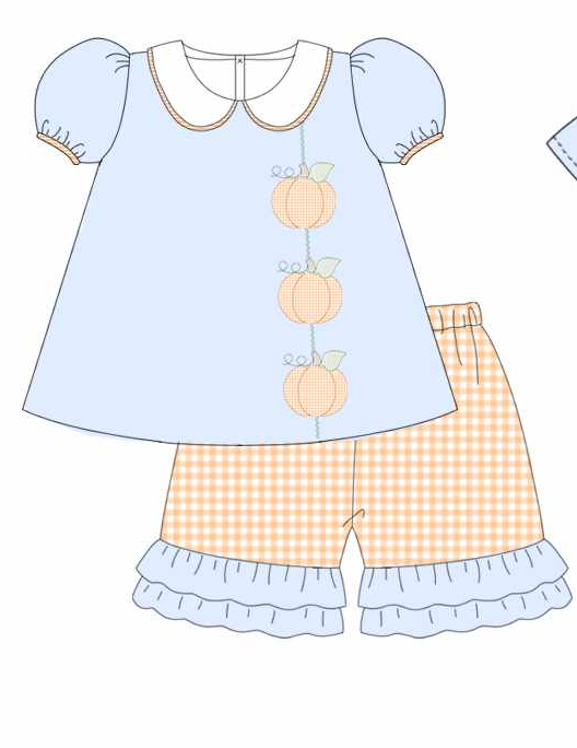 Sweet Pumpkins girl short set EXTRAS (arriving in September)