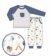 Navy baseball boy pant set (Preorder ETA January)