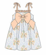 Coral bows dress (Preorder ETA May)