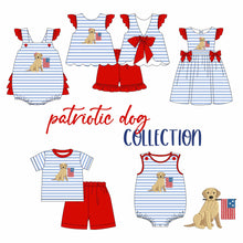 Load image into Gallery viewer, Patriotic puppy girl short set (Preorder ETA May)
