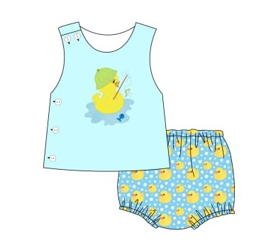 Fishing duck diaper set (Preorder ETA March)