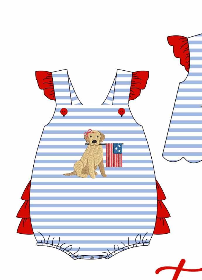 Patriotic puppy girl bubble (Preorder ETA May)