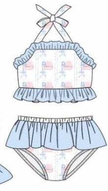 American Flag 2-piece swimsuit (Preorder ETA April)