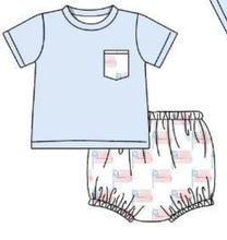 Load image into Gallery viewer, American Flag girl diaper set (Preorder ETA April)
