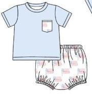 American Flag girl diaper set (Preorder ETA April)