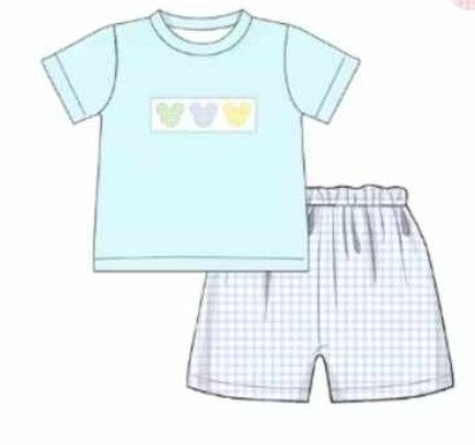 Pastel mouse ears boy short set (Preorder ETA April)