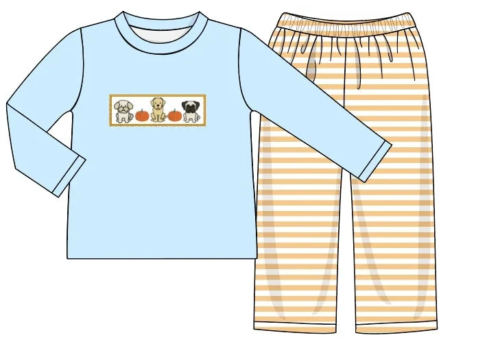 Puppy pumpkin boy pant set EXTRAS (Preorder ETA September)