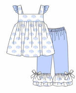 Blue pumpkin girl pant set EXTRAS (Preorder ETA August)