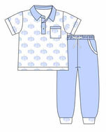 Blue pumpkin boy pant set EXTRAS (Preorder ETA August)