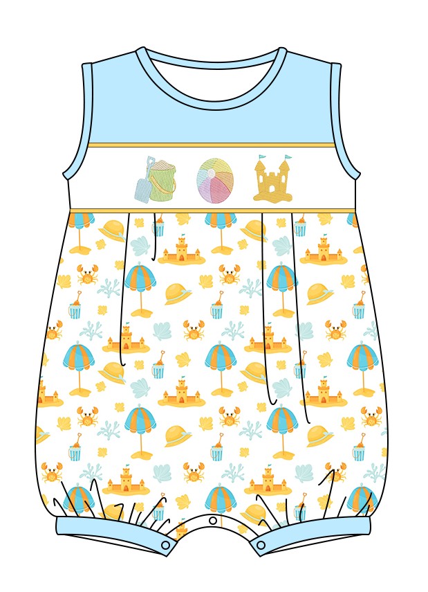 Beach Toys boy romper (Preorder ETA July)