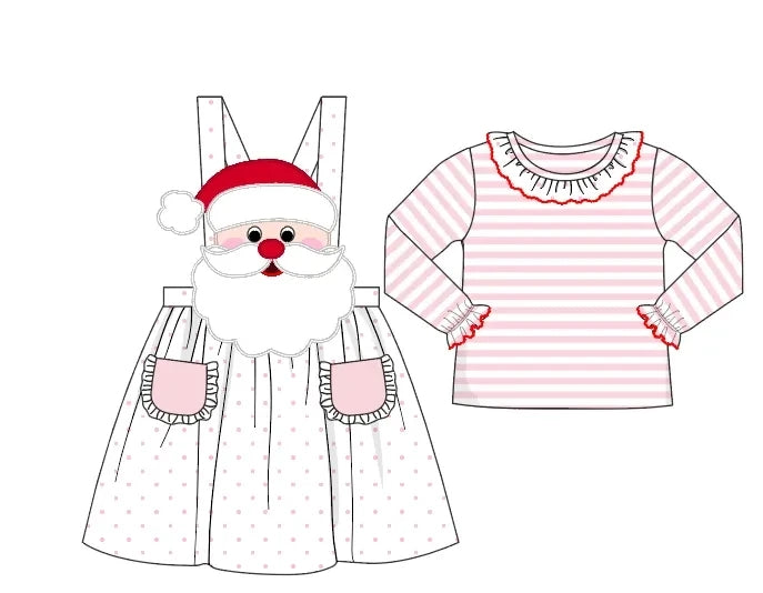 Santa applique dress set (Preorder ETA October)