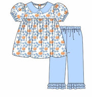 Blue and orange pumpkin girl pant set EXTRAS (Preorder ETA August)