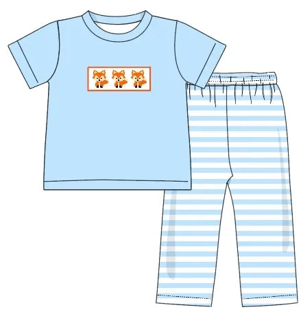 Fox Trio boy pant set EXTRAS (Arriving in August)