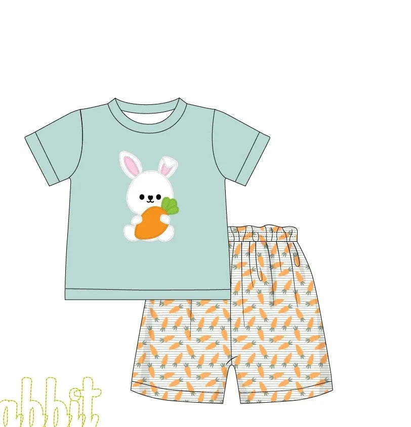 Carrot patch boy short set (Ships from supplier April 4th)