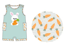 Load image into Gallery viewer, Carrot Patch boy romper (Ships from supplier April 4th)
