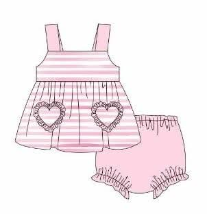 Watercolor stripes bloomer set (Preorder ETA June)