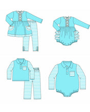 Load image into Gallery viewer, Aqua Casuals girl pant set (Preorder ETA August)
