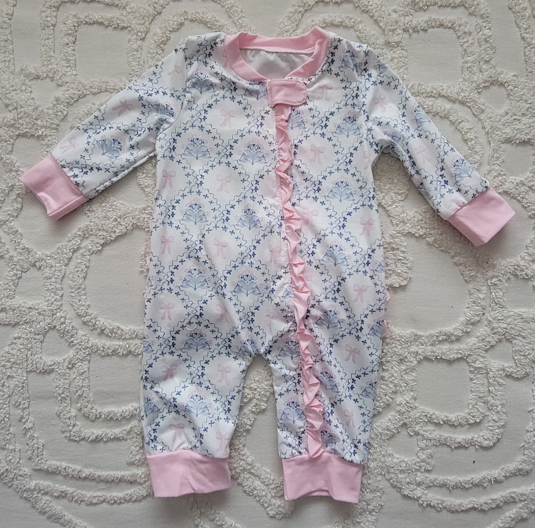 Blue and pink floral sleeper