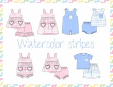 Load image into Gallery viewer, Watercolor stripes bloomer set (Preorder ETA June)
