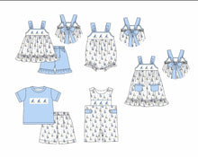 Load image into Gallery viewer, Blue sailboat girl short set (Preorder ETA June)
