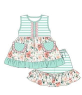 Summer floral girl short set (Preorder ETA June)