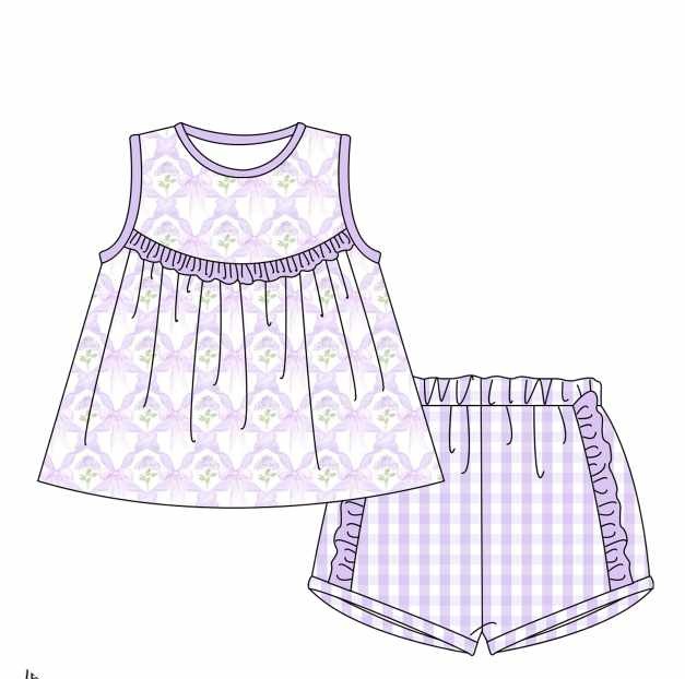 Purple hydrangea girl short set (Preorder ETA May)